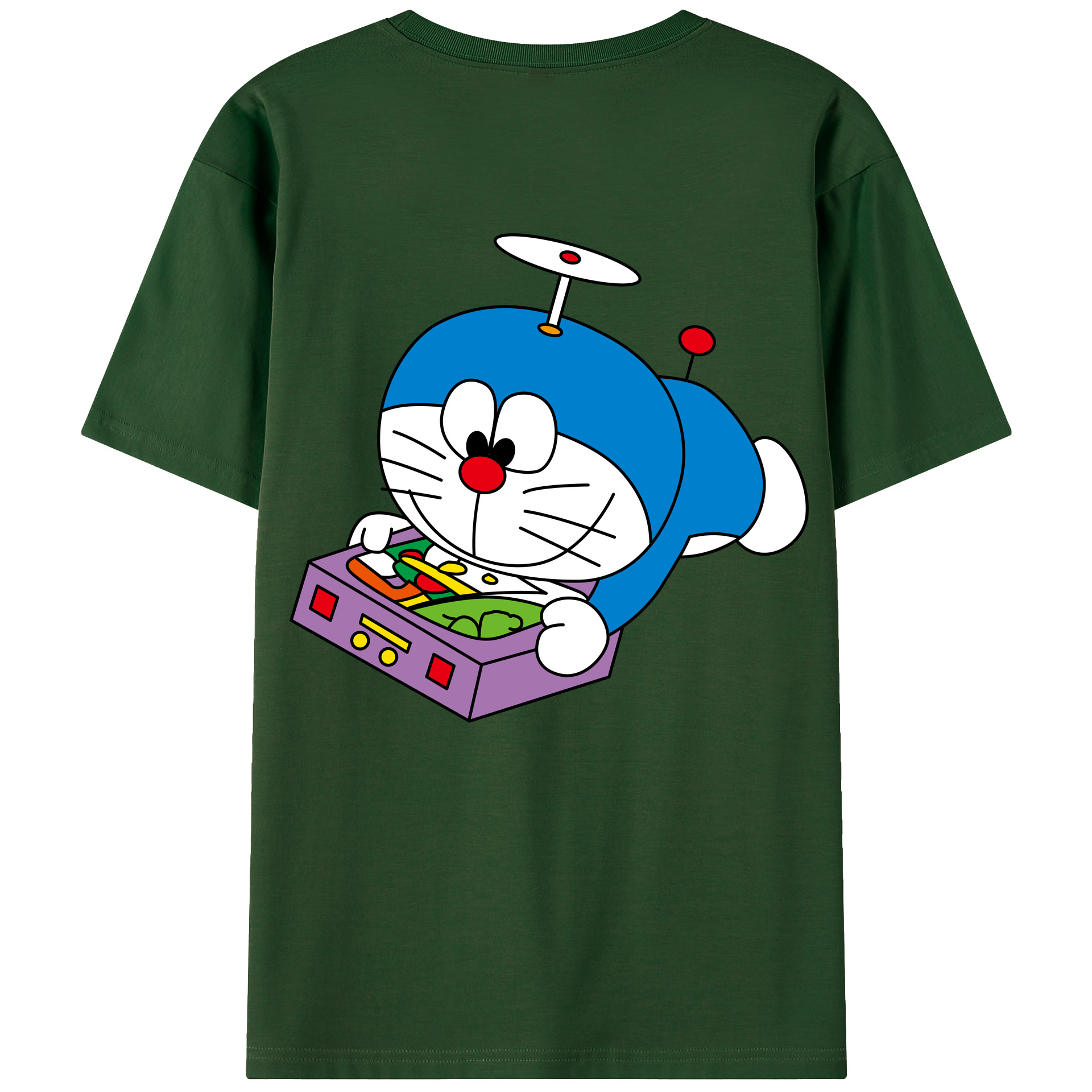 （画像用） ドラえもん Doraemon 綿100％半袖Tシャツ（背面プリント）